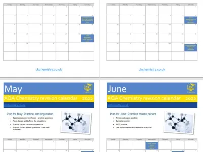 Planning your revision for A Level Chemistry