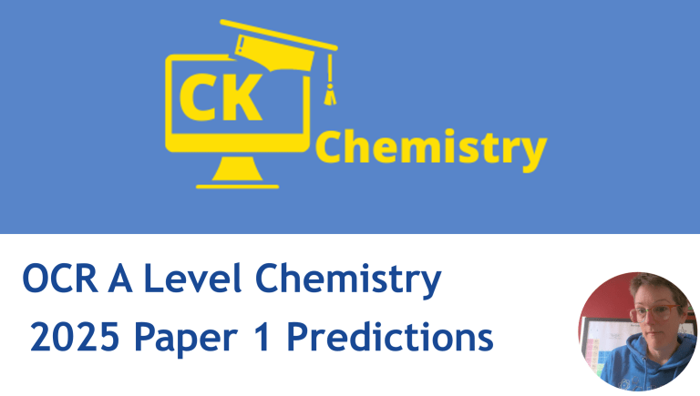What should I revise for OCR A Level chemistry Paper 1 (2025)?